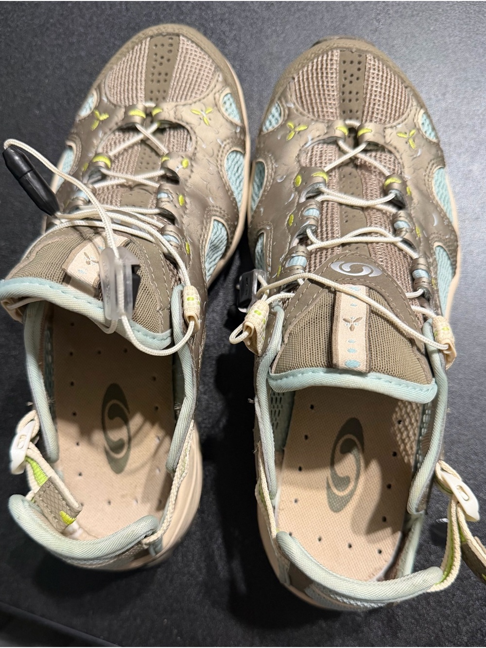 Women’s Taupe and Light Blue Active Walking Shoes